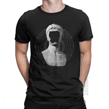 Beveidis Graikų Skulptūra Vaporwave Harajuku T-Shirt Vyrai Medvilnės Marškinėliai Romos Žvaigždžių Grunge Hipster Vyrų Marškinėlius Tee Plius Dydis