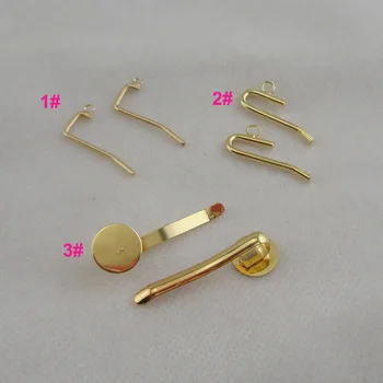 30PCS Aukso metalo plaukai surišti į uodegą Kabliukai Padėklų už prideda žavesio priedai 
