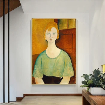 MUTU Tapybos Sienos Menas, Moteris Be Akių Iki Modigliani Spausdinimo Ir Plakatai Ant Drobės, Nuotraukos Patalynė Kambaryje Apdaila