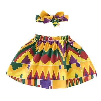 Baby girl drabužiai vasaros suknelė 2019 skraiste filė vestido lol suknelė Vaikų Mergaičių Afrikos Lankelis Dashiki Spausdinti Drabužių Rinkinys