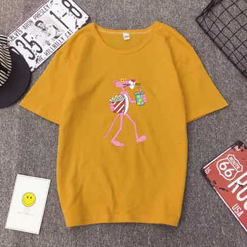 Animacinių filmų T-shirt Moterims, O Vasarą-Kaklo trumpomis rankovėmis Spausdinti marškinėliai Mados Prarasti Plius dydžio Marškinėlius Moterų Atsitiktinis Viršūnes Harajuku Tees