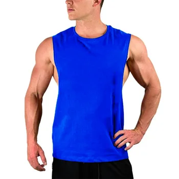 Vyriški Iškirpti Berankoviai marškinėliai Salėse Sijos vest Tuščią Treniruotės T-Shirt Raumenų Tee Kultūrizmo Bako Viršuje Fitneso Drabužių