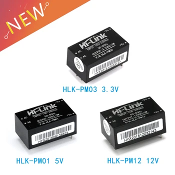 5vnt HLK-PM01 HLK-PM03 HLK-PM12 AC-DC-220V, kad 5/3.3/12V mini maitinimo modulis,protingas buitinių jungiklis maitinimo modulis UL/CE