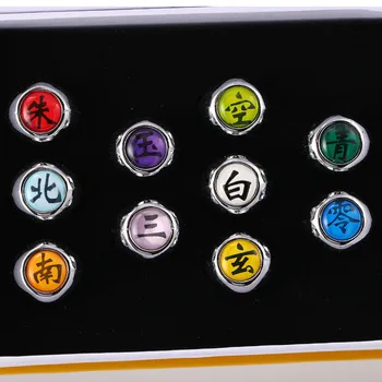 Vieną rinkinį Akatsuki Žiedas Anime Naruto Sidabro Vyrai Moterys Žiedai Cosplay vyrų Papuošalai Draugystės Dovana YS11459