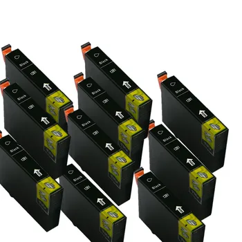 10vnt T1281 black ink cartridge kostiumas Epson S22/SX125/SX130/SX230/SX235W/SX420W/SX425W su žetonų