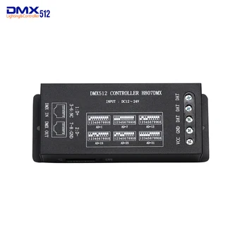 H807DMX DMX512 Valdytojas 1024 pikselių RGB Valdiklis 13 kanalų DMX Valdytojas WS2812 WS2813 DMX Scenos Šviesos
