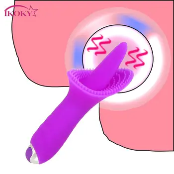 IKOKY 10 Greičio Liežuvio Vibratorius Moterų Masturbator Žodžiu Lyžis Pūlingas Klitorio Stimuliatorius Makšties Masažas Sekso Žaislai Moterims