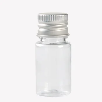 100 x 5ml 8ml 10ml 20ml 30ml Plastikinių Vamzdžių Aliuminio Dangtelis Aišku, Sandarus Sandarinimo Mažas Tuščias Medicinos Kosmetikos Mėginio PET Butelius