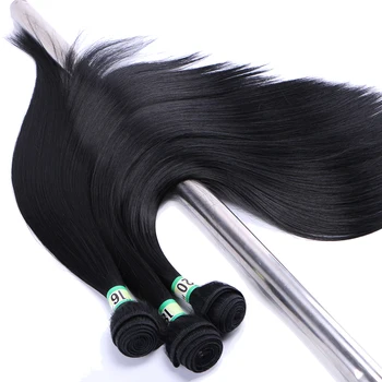FSRHAIR 2 Vnt/daug Spalva juoda aukštos temperatūros sintetinių plaukų priauginimas tiesūs plaukai ryšulių moterims