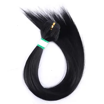 FSRHAIR 2 Vnt/daug Spalva juoda aukštos temperatūros sintetinių plaukų priauginimas tiesūs plaukai ryšulių moterims
