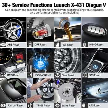 Launch X431 Diagun V su 2 metų Nemokamai internete Atnaujinti X-431 Diagun iv geriau nei Diagun Auto iii obd2 diagnostinis įrankis