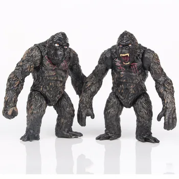 2vnt/komplektas BANDAI Q Naujas Godzilla Godzilla Vs King Kong Skeleto Salos Gorila Monstras Anime Veiksmų Skaičius, Surinkto Modelio Žaislas