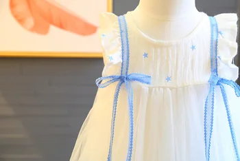 Humoro Lokys Mergaičių Vasaros Suknelė Be Rankovių Baby Girl Gradiento Spalvos Princesė Dress Vaikams Drabužių Mergina Gimtadienio Suknelė