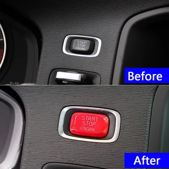 Automobilių Optikos Centras Konsolės Vienas pelės mygtuku Spustelėkite Pradėti Mygtuką, aplinkosaugos ¾enklelis Apdailos gaubtas Volvo V40 V60 S60 XC60 ABS Interjero Priedai