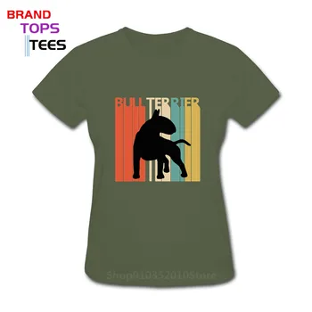 Derliaus 1970-ųjų marškinėliai, Punk Vasaros Stiliaus marškinėliai Retro Laiškas Išspausdintas Bull Terjeras Šuo marškinėliai Šuns Savininkas Dovana Drabužiai
