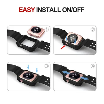 Byloje+diržu, Apple Watch band 44mm 40mm padengti iwatch 42mm/38mm correa watchband belt 