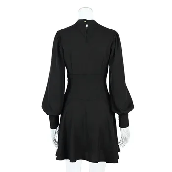Golfo Ilgomis Rankovėmis Mini Suknelė Moterims, Elegantiška-Line Trumpas Šalis Suknelė Pavasario Vasaros Office Suknelė 2021 Naujas Baltas Juodas