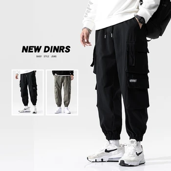 2020 Mados Streetwear Multi Pocket Atsitiktinis Kelnės Hip-Hop Poilsiu Vyrų Drabužiai Korėjos Sporto Haremo Kelnės Harajuku Krovinių Kelnės