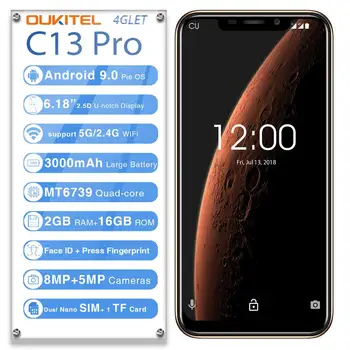 OUKITEL C13 Pro 4G Išmanųjį telefoną 5G/2.4 G WIFI 6.18