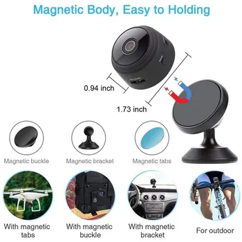 A9 1080P Wifi Mini vaizdo Kameros, Namų Saugumas P2P Kamera, WiFi, Naktinis Matymas Belaidės Stebėjimo Kamerą, Nuotolinio Stebėti Telefono App