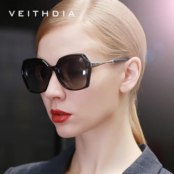 VEITHDIA Moterų Sunglasse Poliarizuota Gradientas UV400 Lens Prabangos Ponios Dizaineris Saulės akiniai, Akiniai Moterims Oculos de sol