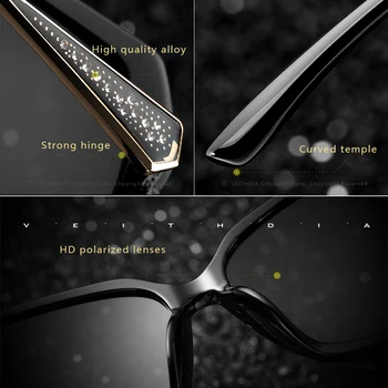VEITHDIA Moterų Sunglasse Poliarizuota Gradientas UV400 Lens Prabangos Ponios Dizaineris Saulės akiniai, Akiniai Moterims Oculos de sol