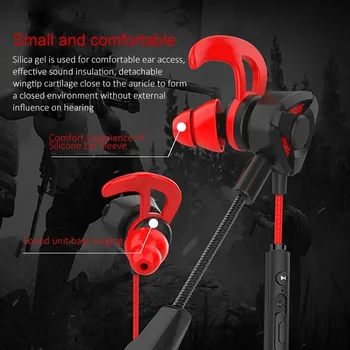 Laidinio Cool Gaming Ausinės Žaidėjus In-Ear Ausinių Stiliaus Dizaino Universalus Su Mic Volume Control Ausines Naudojami Tik Telefono
