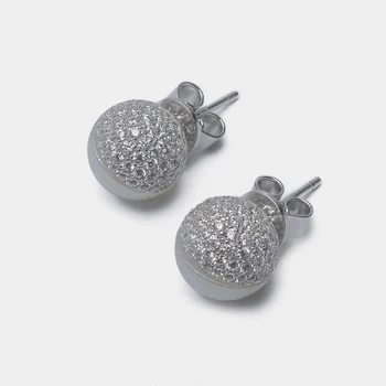 Amorita boutique 925 kamuolys pearl dizaino mados mažas stud auskarai