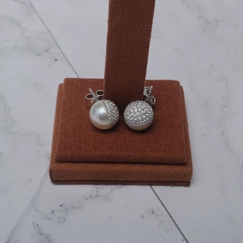 Amorita boutique 925 kamuolys pearl dizaino mados mažas stud auskarai