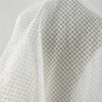 Aukštos klasės vasaros audinio geometrinis vestuvių suknelė tinklelis nėrinių audinys 