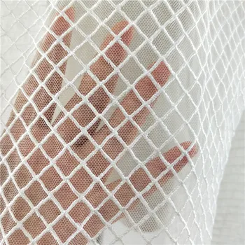 Aukštos klasės vasaros audinio geometrinis vestuvių suknelė tinklelis nėrinių audinys 