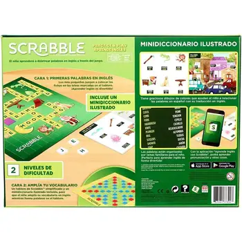 Scrabble, mokytis anglų kalbos, Scrabble raides, švietimo žaislas, stalo žaidimai, švietimo žaidimai ir berniukams, ir mergaitėms, raidės vaikai