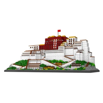 10000pcs+ Potala Blokai Kinija, Tibetas Garsaus Architektūros Micro Mini Plytų 9922 Diamond Blokuoti Žaislai Vaikams