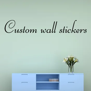 Custom Sienų Lipdukai Užsakymą Pavadinimas Asmeninį Logotipą Sakinių Modelius Ir Vandeniui Savarankiškai Adhensive Vinilo Sienos Lipdukas