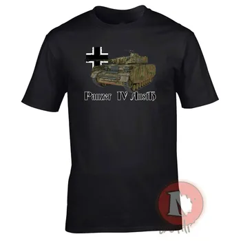 Panzer 4 Ausf H Tankas T-Shirt WW2 vokiečių karių Šarvai Vasaros Medvilnės trumpomis Rankovėmis O-Kaklo vyriški Marškinėliai Naujas S-3XL