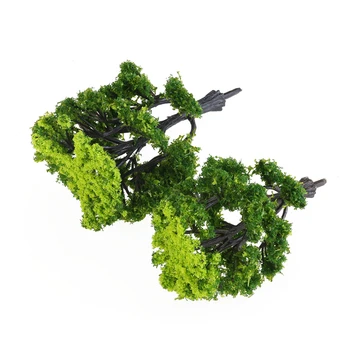 12pcs 1:50 Traukinio Dekoracijos Kraštovaizdžio Modelis Medžių Modelis Medžio Traukinio Rinkinį, Plastikiniai Vamzdžiai Peizažas Peizažas(Žalia)