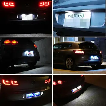 2X CANBUS LED Licenciją Plokštelės Šviesos VW Golf 6 VI 5 V GTI MK4 MK5 MK6 Eos Lupo Scirocco Seat Leon Altea OEM Pakaitinės Lemputės