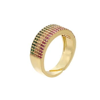 ZHUKOU aukštos kokybės 17x21mm žalvario kristalų reguliuojamas moteriški žiedai partijos draugai gimtadienio dovana vestuvių žiedai modelis: VJ20
