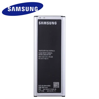 Originalaus Samsung Akumuliatoriaus Galaxy NOTE4 N9100 N9106W N9108V N9109V 4 PASTABA Su NFC EB-BN916BBC 3000mAh