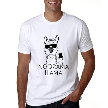 2018 Mens Lama Marškinėlius trumpomis Rankovėmis Atsitiktinis Vyrų Lama T-shirt Vasaros Cool Nr. Dramos Lama T Shirts Animacinių filmų Lama Viršūnes Tees