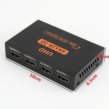 4 port HDMI splitter 4K*2K 1X4 HDMI splitter platina HDMI 1-4 iš Platintojas, HDTV, DVD grotuvas PS4 keturi ekranai Dalis
