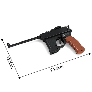 AUSINI Blokai Ginklą Žaislai Vaikams Magnum Revolverį Mausers Pistoletas Desert Eagle Dizaino Ginklas Kariuomenės Karinių Modelis Mūrinis