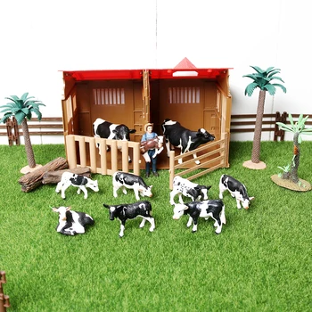 Realus ūkinės paskirties Gyvūnai Bull laukinių jakų Muskox blauzdos Žaislas, Kolekcines, Statulėlės Modelis Žaislai Gyvūnų Švietimo Duomenys Vaikams