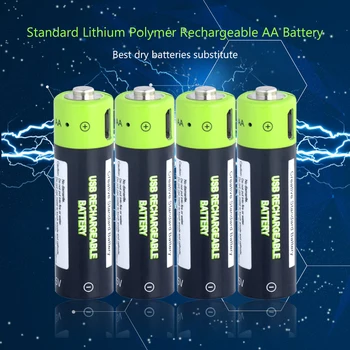 2pieces 1,5 V AA 1700mAh Li-polimero Li-po USB Įkraunamą AA 2A Ličio Li-ion Baterija + USB Kabelis + MUMS/ES/JK Sienos Automobilinis Įkroviklis