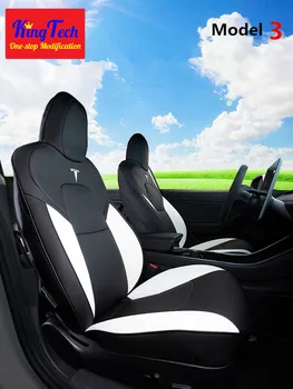 Automobilių Sėdynių užvalkalai Už Tesla Modelis Visiškai Supa Didmeninė Vandeniui Odos Sėdynės Gynėjas Su oro angomis Inerior Priedai