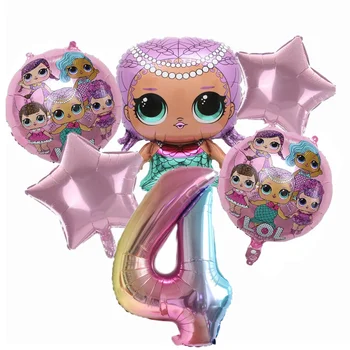 Originalus LOL staigmena lėlės Vaikų mergaičių gimtadienis apdailos fone balionas veiklos, žaislų, aliuminio plėvelę, dovanos vaikams