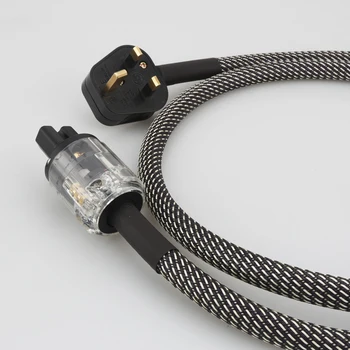 Aukštos Kokybės Audiocrast P110 Sidabro padengtą Maitinimo kabelis Jk Maitinimo laidu su 15A IEC HI End HIFI jk Maitinimo laidu