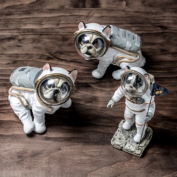 Šiaurės Astronautas Dekoro Miniatiūros Figūrėlės Namų Charakterio Šunų Skulptūros Modelį Kūrybos Paveikslas Gyvūnų Kosmonautas Herojus Statula Meno