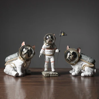Šiaurės Astronautas Dekoro Miniatiūros Figūrėlės Namų Charakterio Šunų Skulptūros Modelį Kūrybos Paveikslas Gyvūnų Kosmonautas Herojus Statula Meno