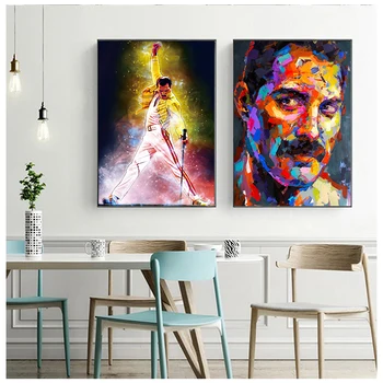 Freddie Mercury Bohemijos Roko Muzikos Žvaigždžių Plakatų Ir Grafikos Paveikslai Tapyba Sienos Menas Nuotraukas Dekoratyvinis Namų Dekoro Cuadros